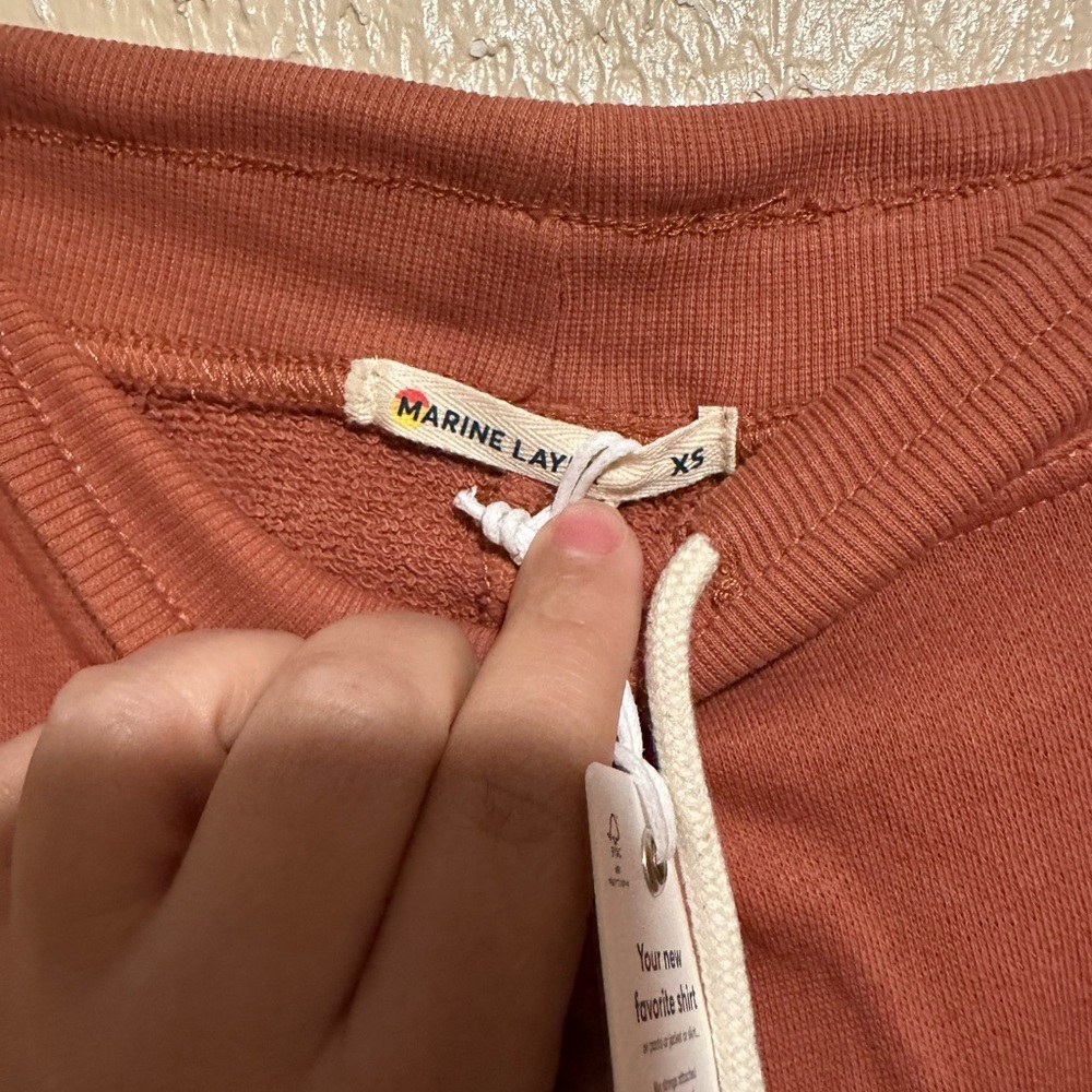 Marine Layer Blake‎ Pant Vintage Terry Joggers in Amber Brown Dip Dye XS - Picture 5 of 8